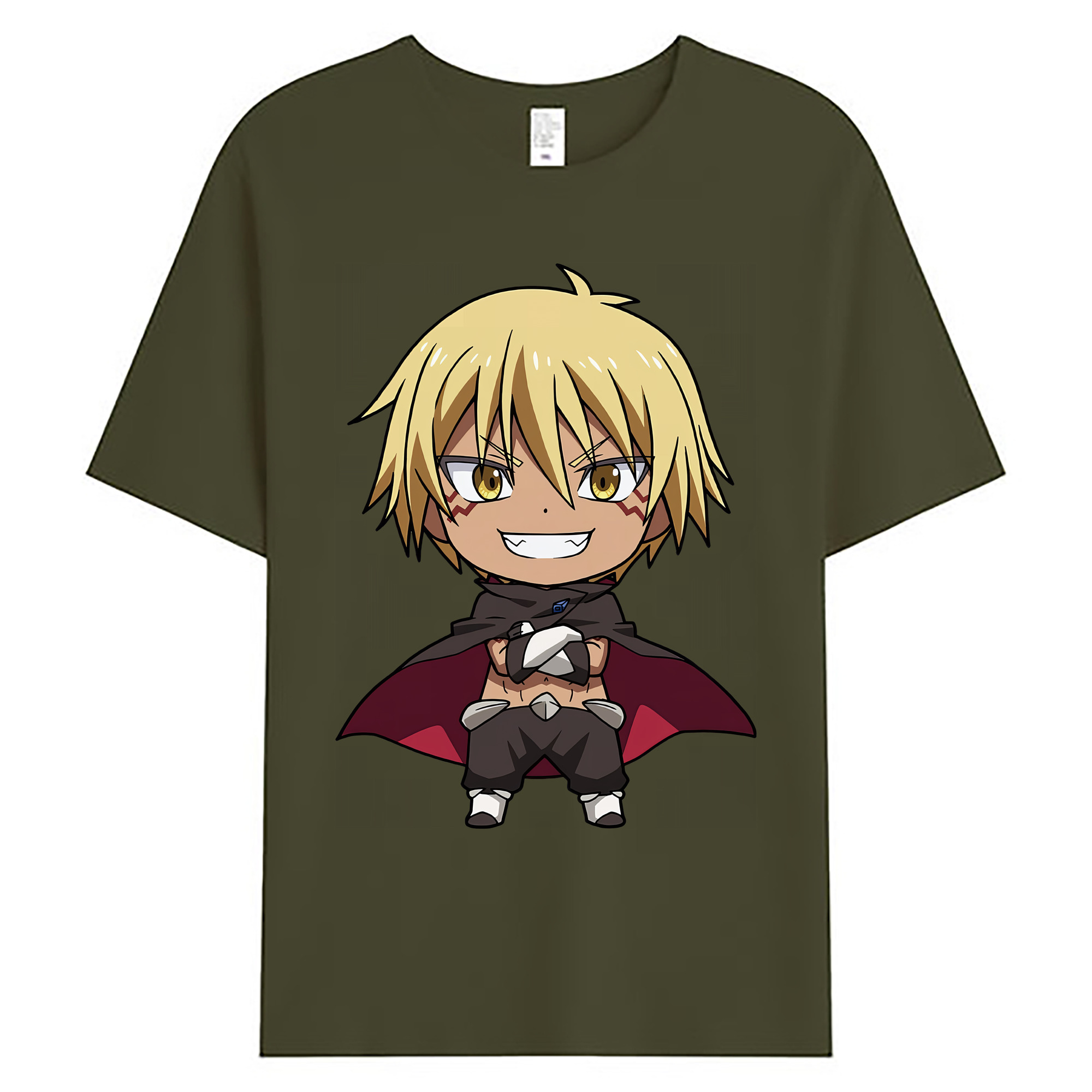 （画像用） 転スラ Regarding Reincarnated to Slime 綿100％ メンズ半袖Tシャツ｜肌触りやわらか＆通気性